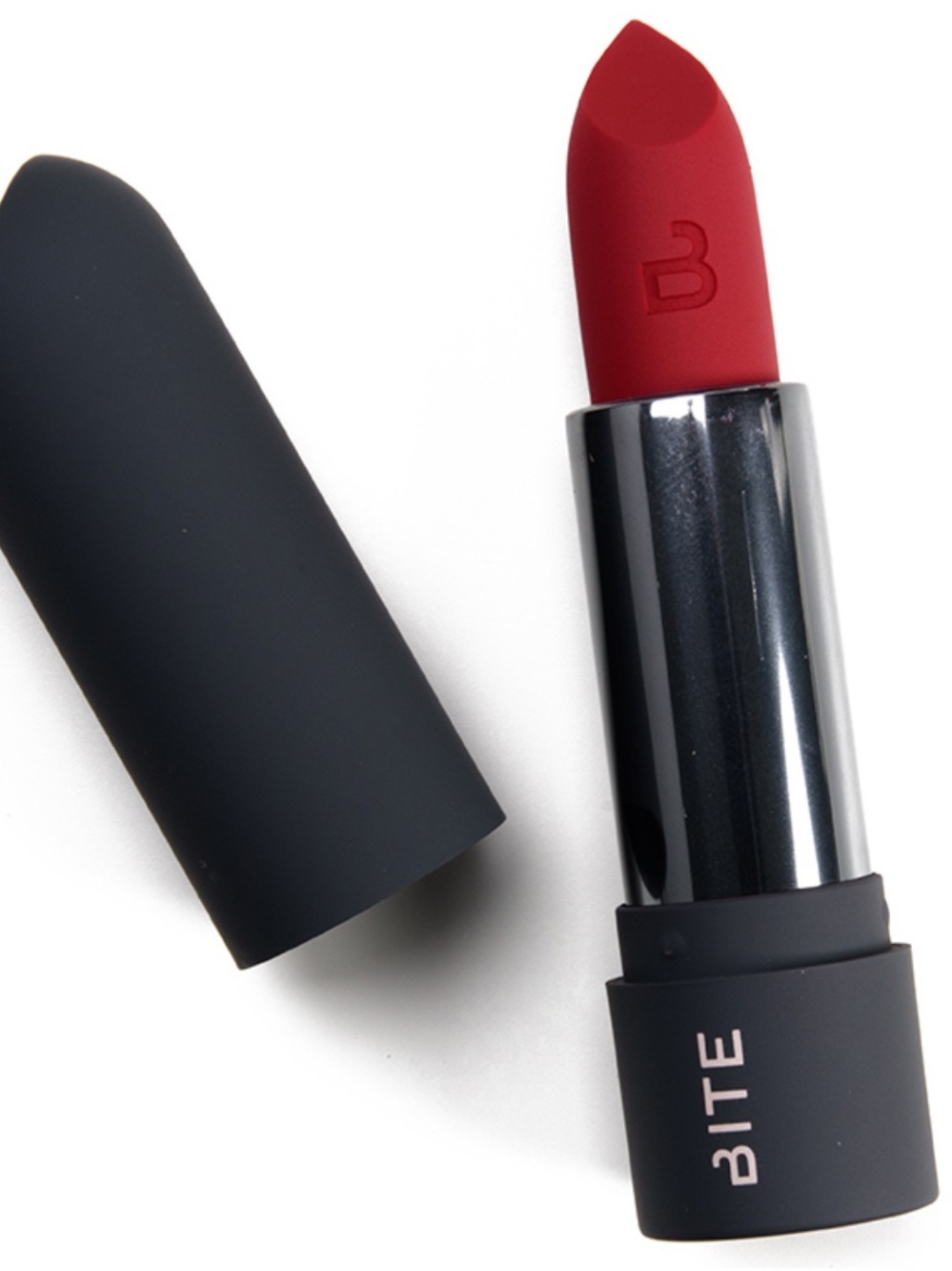Bite Beauty Power Move Hydrating Soft Matte Lipstick Hot Tomato Medium Red NIB